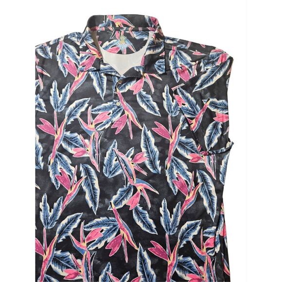 Chubbies Short Sleeve Floral Hawaiian Shirt‎ Stretch Bamboo Charcoal Men's XL - Picture 1 of 6